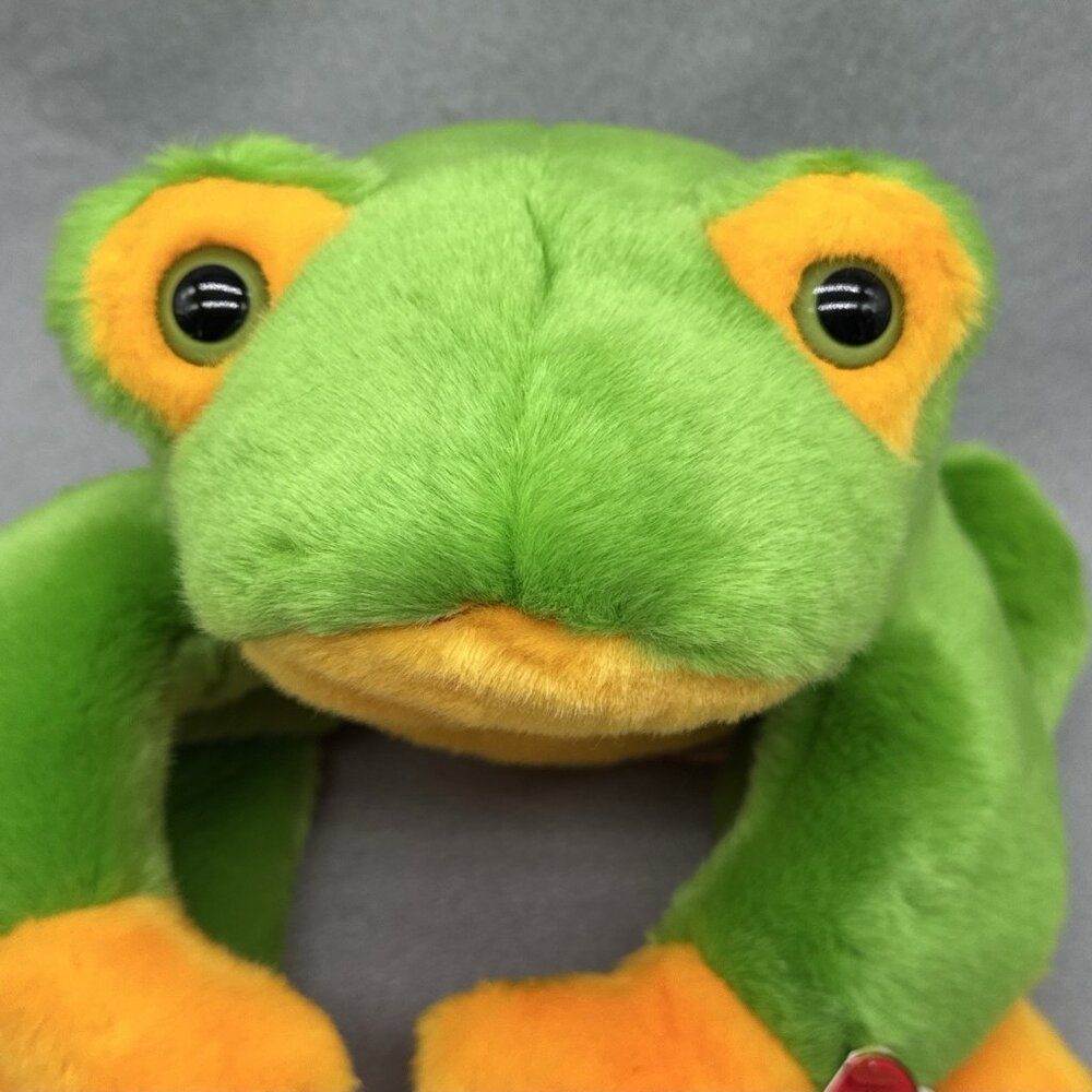 Green Frog Smoochy 14" Toad Plush Stuffed Toy Vintage 1998 TY Beanie Buddy